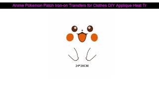 Anime Pokemon Patch Iron-on Transfers for Clothes DIY Applique Heat Transfer Vinyl Ironing Pikachu
