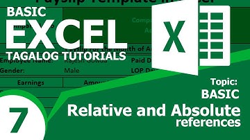 7. Relative and Absolute cell references (Excel Tagalog tutorials)