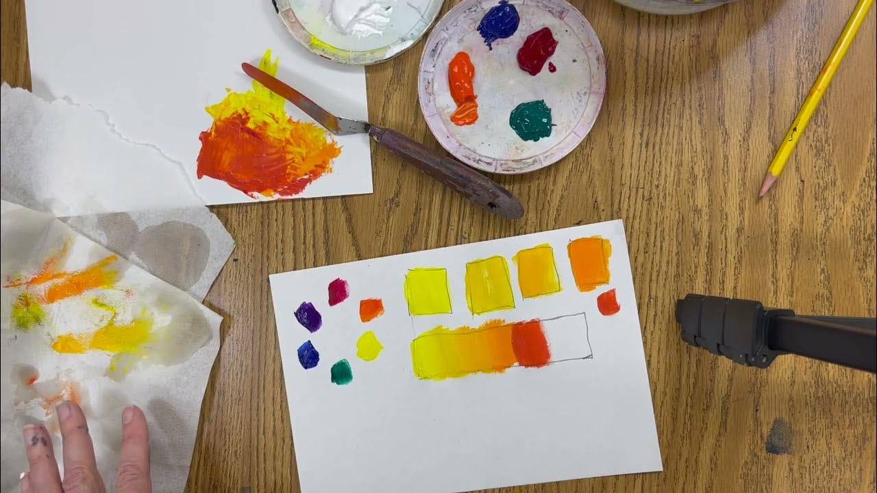 Acrylic Painting Using Analogous Colors to Make a Color Darker YouTube