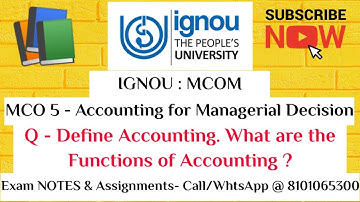IGNOU : MCOM : MCO 5 : Q - Explain the Role of Management Accountant.