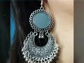 stylish#silvar# oxidised# earrings