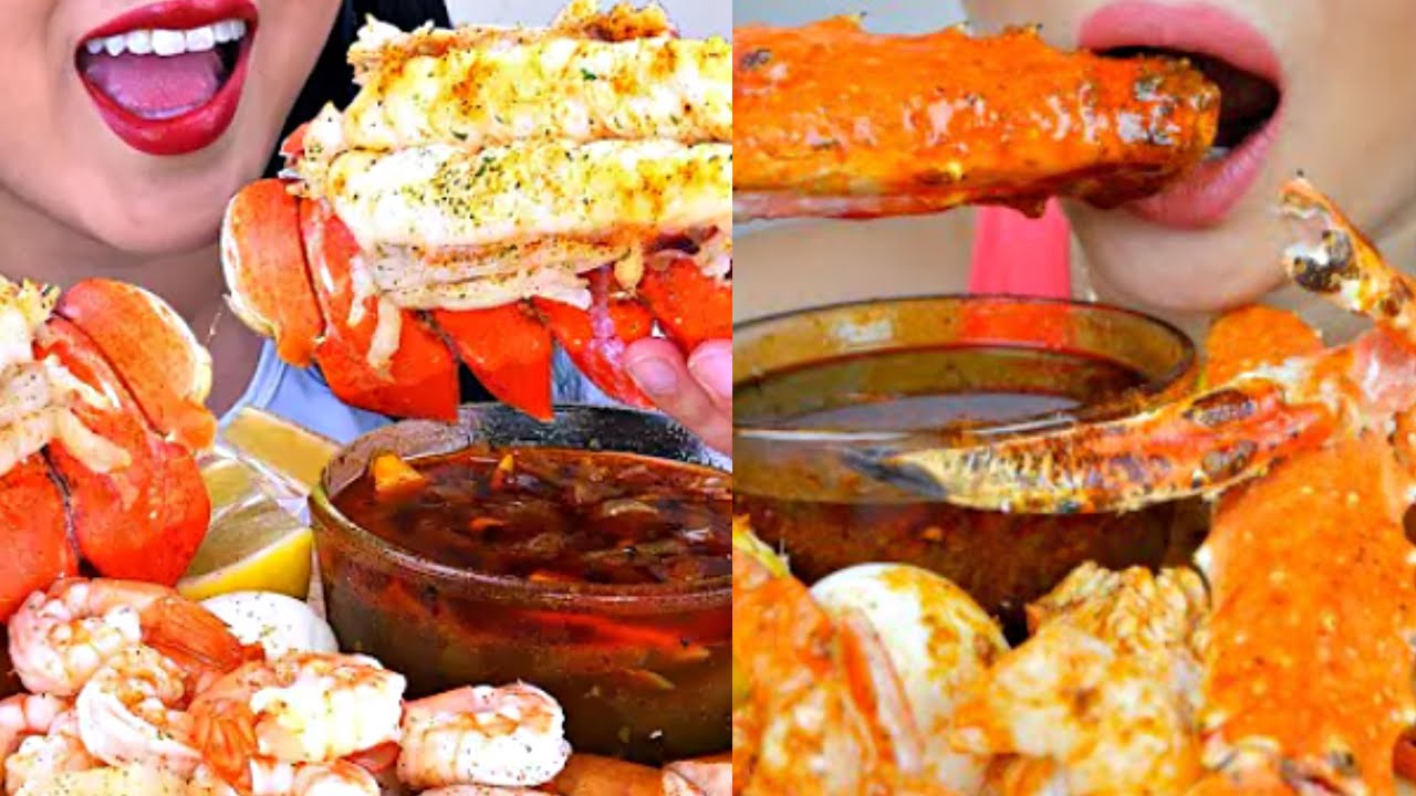 MUKBANGERS BEST SEAFOOD BOIL WITH BLOVES SMACKALICIOUS SAUCE COMPILATION