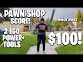 PAWN SHOP SCORE! 2 EGO TOOLS FOR $100! ~ $600 worth of goodies for $100 out the door! Lawn tools!!!