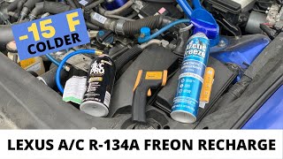 How to Recharge Lexus RCF R-134A Refrigerant And Make A/C System -15F COLDER