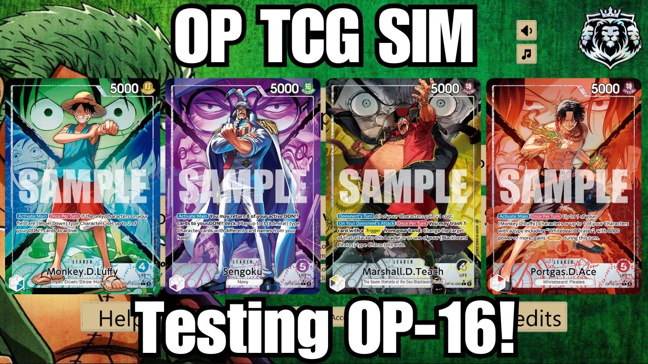 one piece tcg sim decks 🔴LIVE | | Testing OP-16 Decks! I've had a bunch of