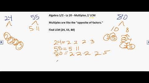 Algebra 1/2 - Ls 20 - Multiples // Least Common Multiple