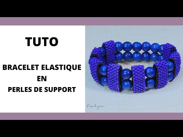 Tutoriel: faire un bracelet élastique motif fleurs perlés - les confections  de laurence