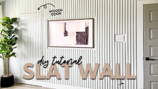 DIYing a Slat Wall in my Bedroom (+ a hidden door to our home office!)  Full Tutorial!