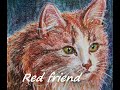 How to draw Cat/ / Oil Pastels /acrylic/как нарисовать кота/смешанная техника