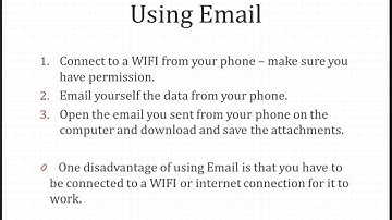 Mobile Phone - Transferring Data (EdExcel GCSE ICT Revision)