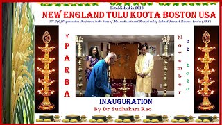 vParba 2020 Inauguration by Dr. Sudhakara Rao, Dr. Usha Rao &amp; Bhaskar Sherigar Tulu Koota Boston USA