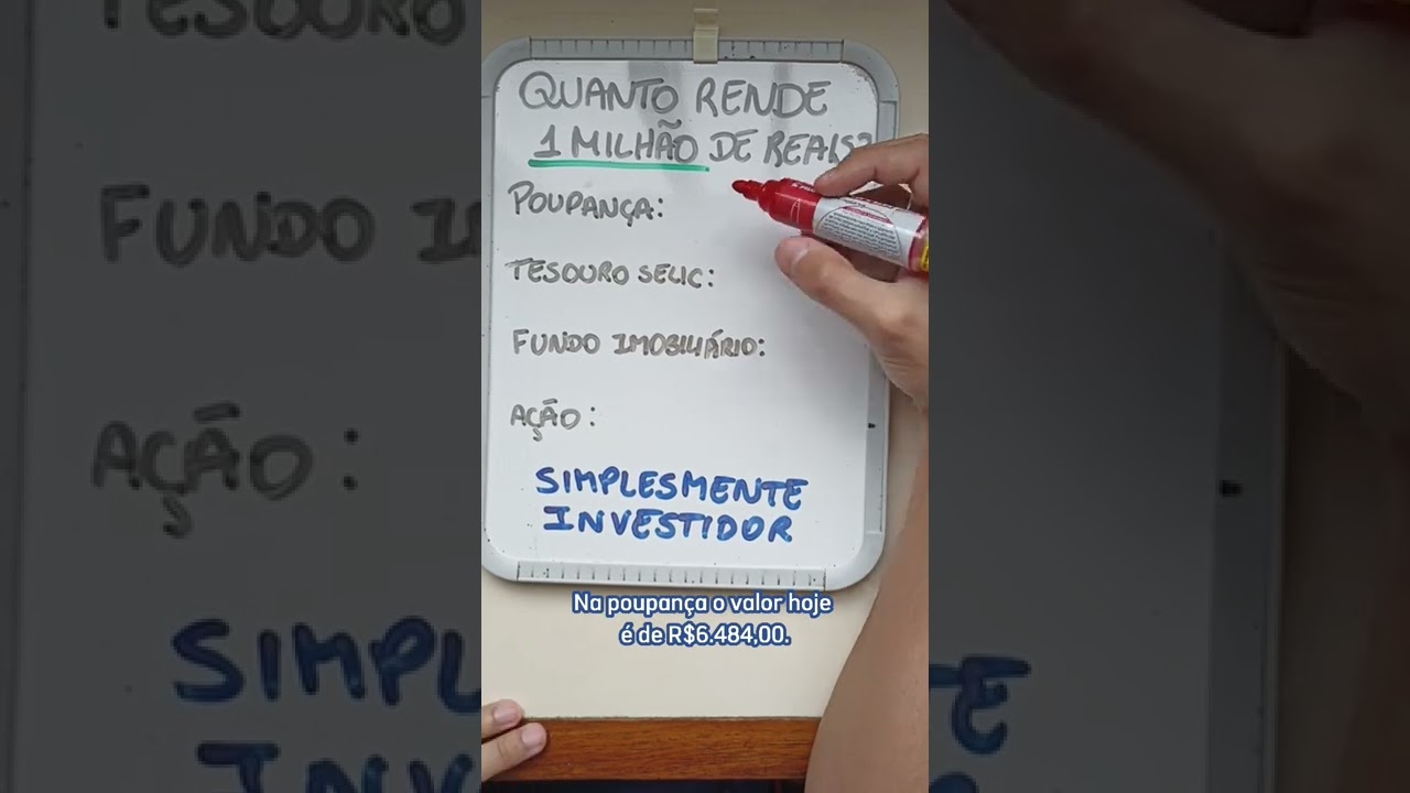 1 milhão de reais seria suficiente para você se aposenta? sabe quanto que renderia?