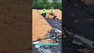 Tore this roof all the way to the decking! We were near Forney, Tx doing a full roof replacement!
