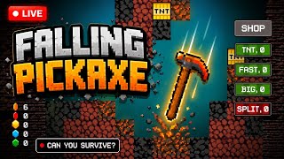 🔴FALLING PICKAXE LIVE | Can I Reach the Bottom? 😱🔥| High Score Challenge
