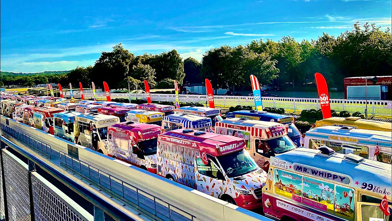 Celebrating 100 years of Walls ice cream , word record attempt of the most ice cream vans ,Goodwood