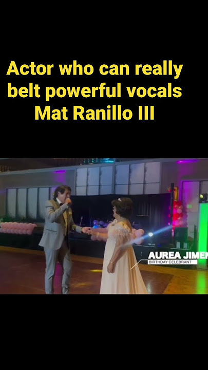 Actors who can really sing Mat Ranillo III powerful singing & serenading Aurea on her 80th birthday