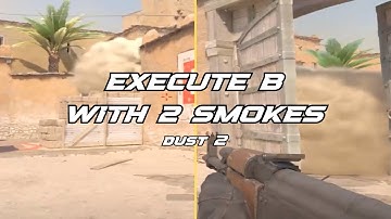 CS2 Dust 2: Execute B with 2 EASY Smokes