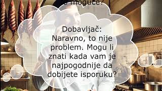 Разговорный сербский язык, черногорский язык для работы / Primer dijaloga sa dobavljačem mesa