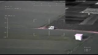 Locking and tracking on a vehicle from a dual-light EO IR uav/drone gimbal camera