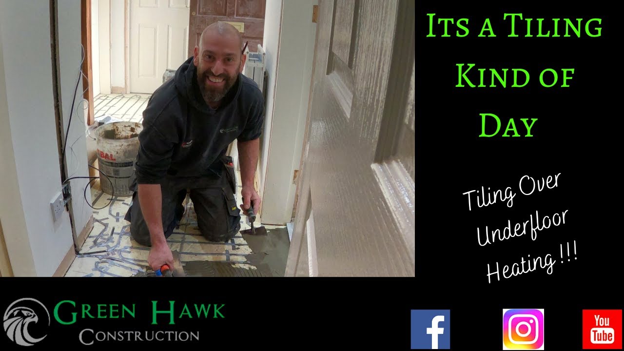 How to tile over Electric under floor heating #tiling - YouTube