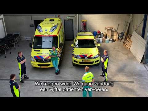 Witte Kruis Evenementenzorg zet ambulancebus in om te helpen tijdens de Coronacrisis.