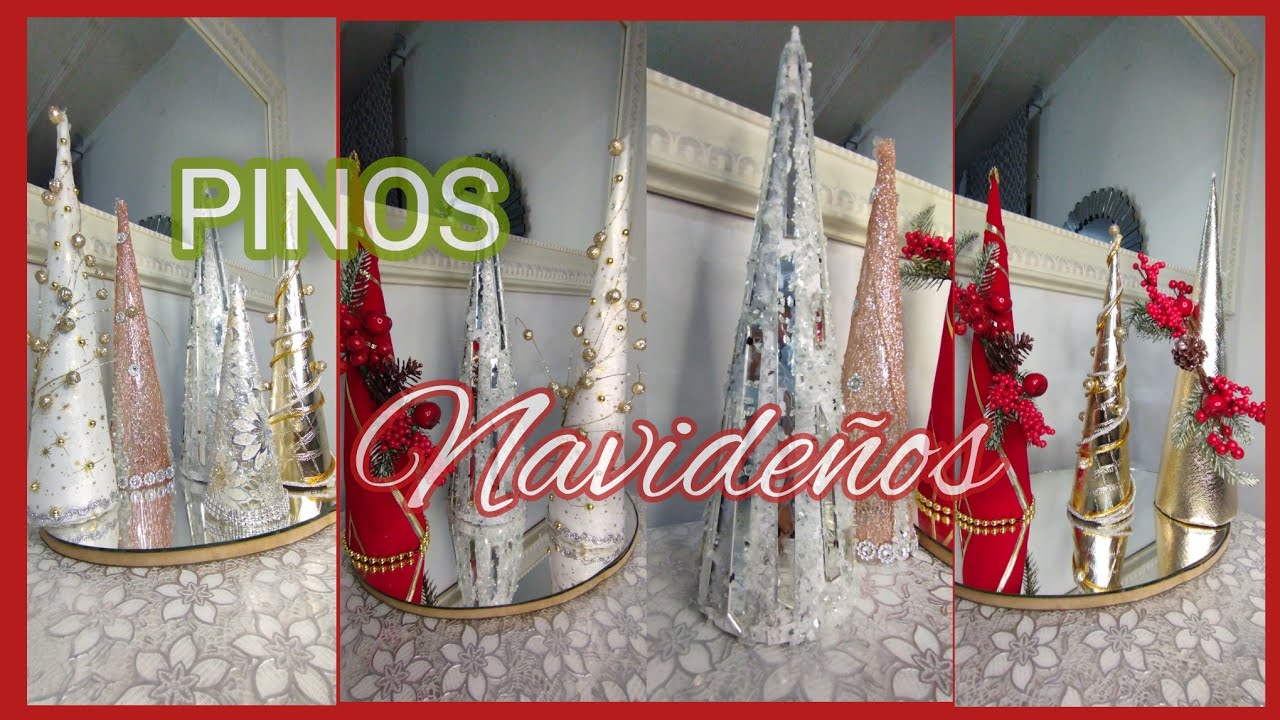 PINOS NAVIDEÑOS FACIL Y DIFERENTES ESTILOS/decoración navideña 🌲🎁⛄♥️🌲🌲# ...