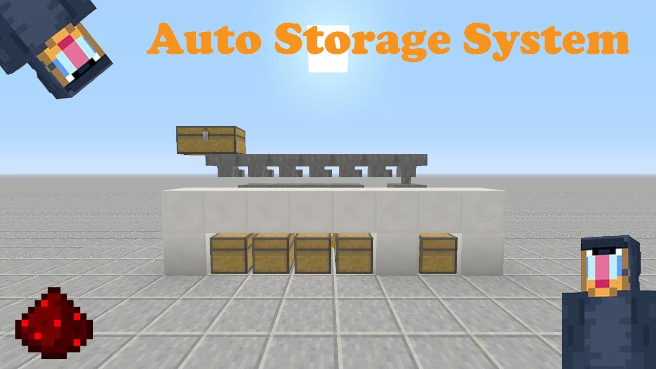 Minecraft Xbox Redstone Tutorial Auto Storage System YouTube