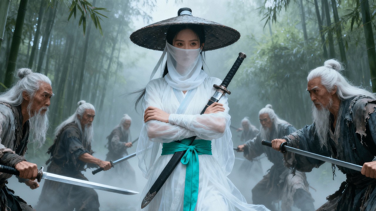 擂台比武！不起眼少女劍法高超，一連擊敗數位功夫大師！ #功夫 #kungfu