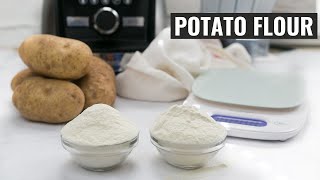 The Best Method to Make Potato flour at Home || No Discolouration