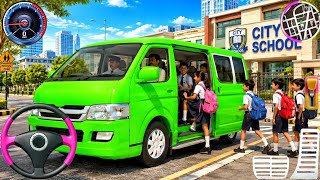City Van Driving Simulator 3D Game: New Van Driving Ride passenger Transport! 3D Android Gameplay screenshot 2