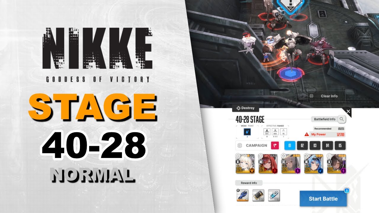 Stage 40-28 Normal Mode | Goddess of Victory: Nikke - YouTube