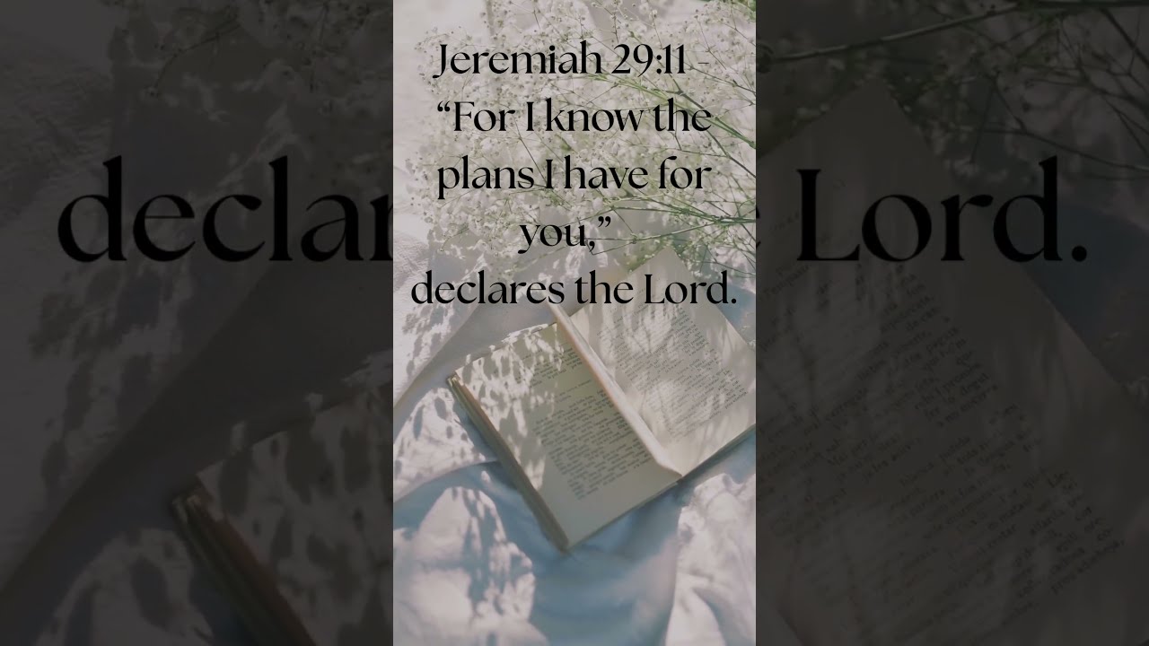  Jeremiah 29 11 For I Know The Plans Have You Declares Lord
