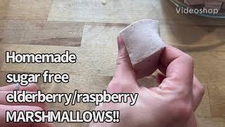 Sugar Free ELDERBERRY/raspberry MARSHMALLOWS!