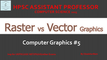 Raster Graphics vs Vector Graphics in Computer Graphics  |HPSC Assistant Professor CSE 2025|UGC NET