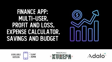Finance app: multi-user, profit and loss, expense calculator, savings and budget ( Template )