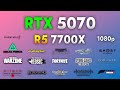 RTX 5070 + Ryzen 7 7700X : Test in 10 Games