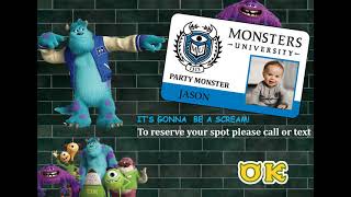 Monster university - Birt ay invitation