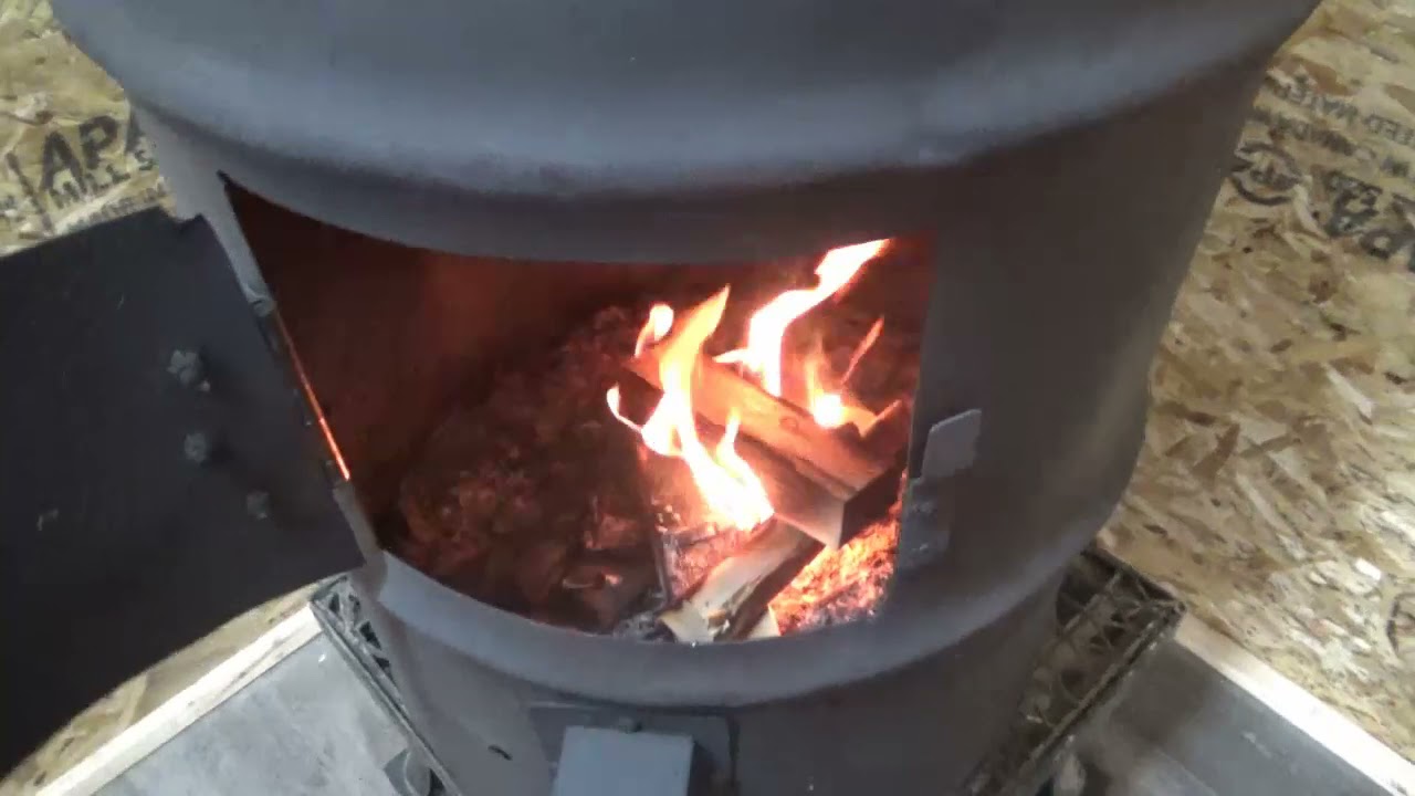New Wood Burner, Homemade 30 Gallon Barrel Wood Stove for the Shop,  Dyna-Glo failed! - YouTube