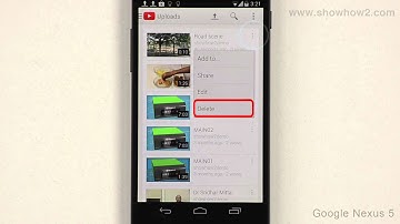 Google Nexus 5 - YouTube: Delete An Uploaded Video
