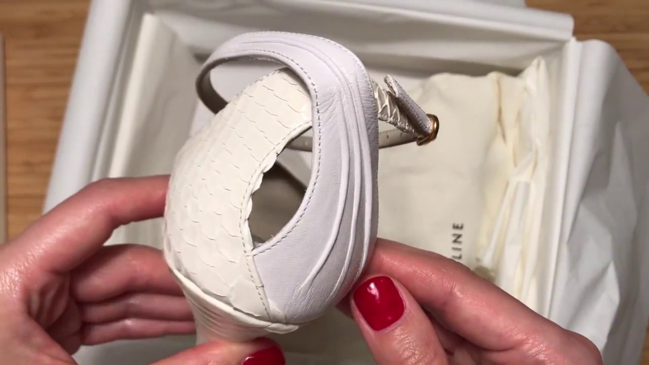 CELINE Python Heels Unboxing - YouTube