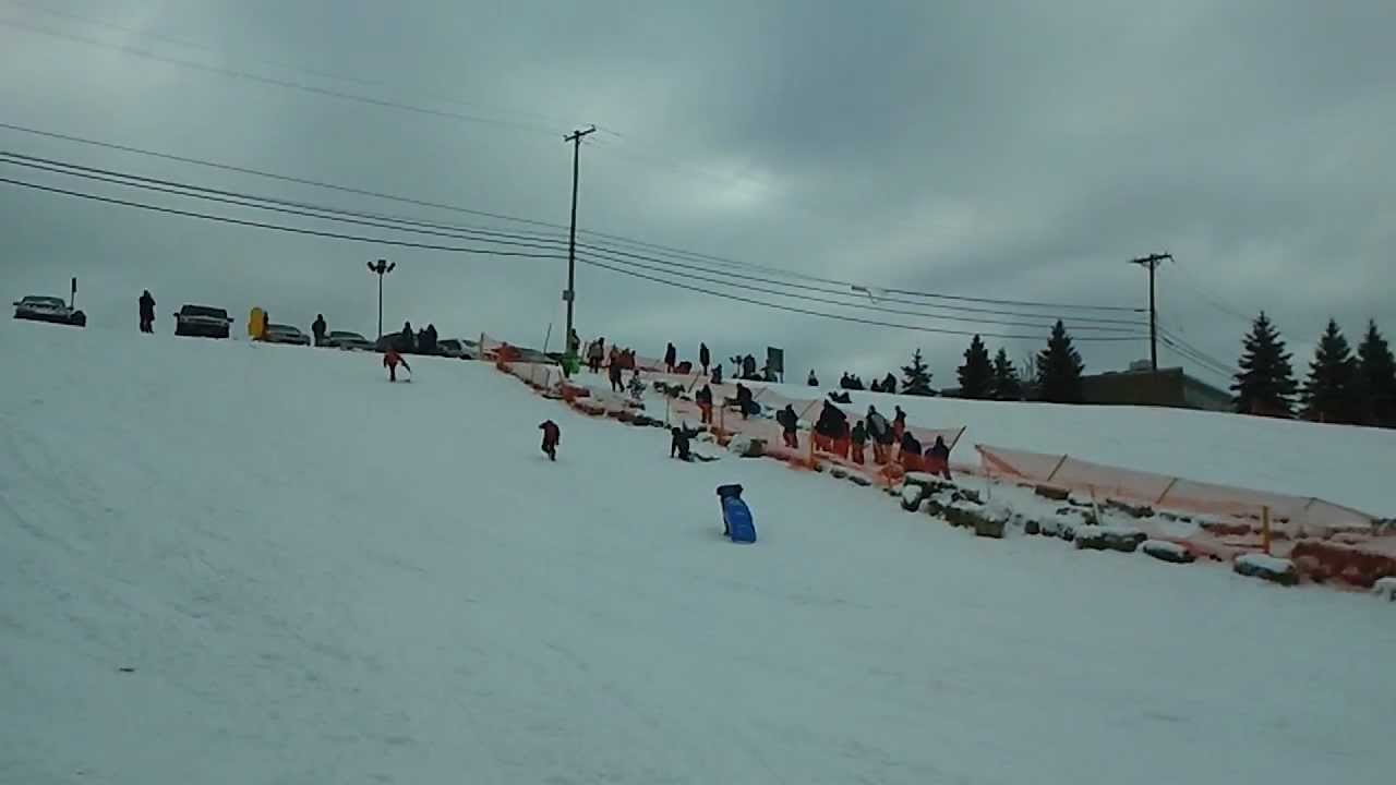 Shiawassee Sled Hill Farmington Michigan Sled Cam YouTube