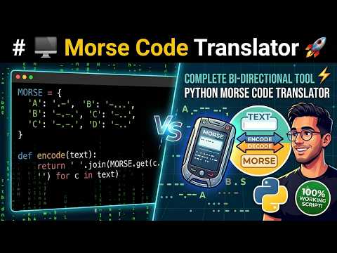 Morse Code Translator Python Mini Project #pythonprojects #pythonprogramming #learnpython #coding