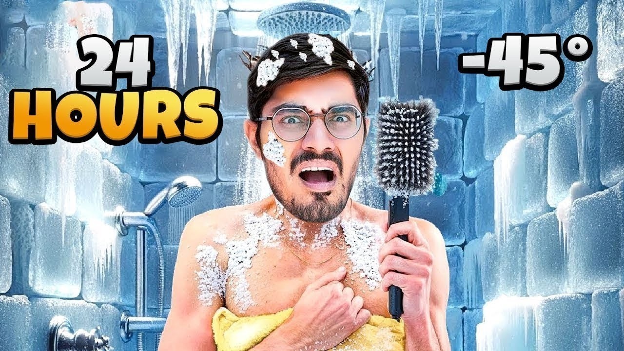 Living 12 Hours in Freezing Cold Room Challenge   अंटार्कटिका जैसा ठंडा   Will I Survive
