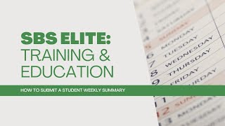 (IA) How to Submit a Student Weekly Summary