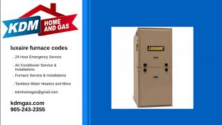 luxaire furnace codes