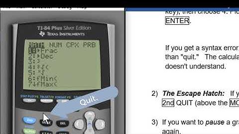 COCC Calculator Video TI 83 84 4 What if your calculator acts weird