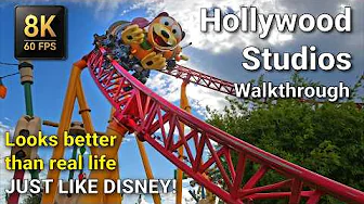 [8K60] Disney's Hollywood Studios FAST Walkthrough with commentary