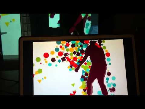 Kinect + Processing + Physics
