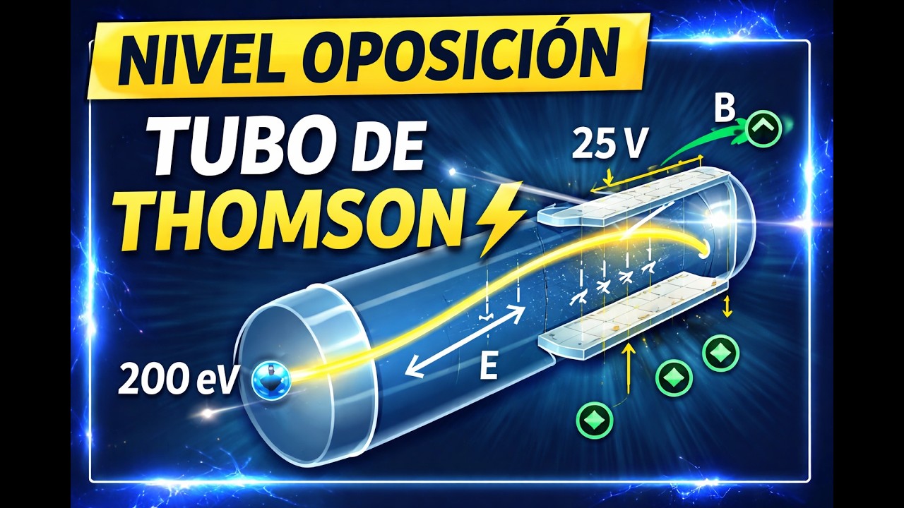 Tubo de Thomson completo ⚡ Problema nivel Oposiciones y ABAU (Relación q/m paso a paso)