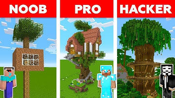 Minecraft NOOB vs PRO vs GOD: Portal Tree House Challenge in Minecraft / Animation